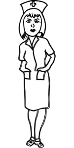 Glasklinik-Logo der ELIAS Glashütte - Farbglashütte Lauscha - eine Krankenschwester ©Pixbay